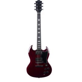 Guitarra eléctrica Eko Starter DV300 tipo SG - Roja