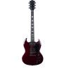 Guitarra eléctrica Eko Starter DV300 tipo SG - Roja