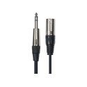Cable de 6 metros de largo. Jack stereo macho a XLR macho