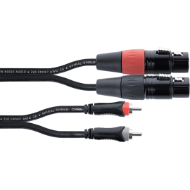 Cable de audio doble XLR/RCA hembra 3 m