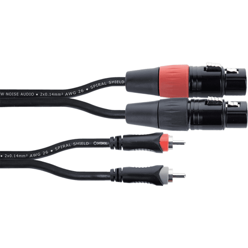 Cable de audio doble XLR/RCA hembra 3 m