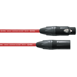 Cable de micrófono XLR 5 m rojo