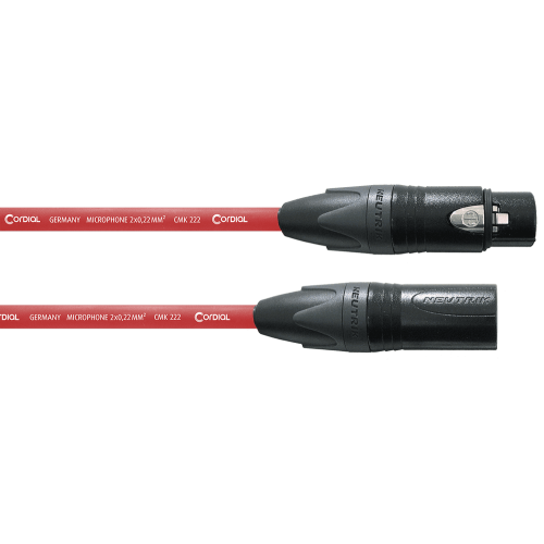 Cable de micrófono XLR 5 m rojo