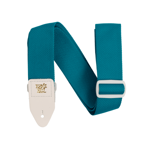 CORREA GUIT/ BAJO POLYPRO - VERDE AZULADO & BLANCO