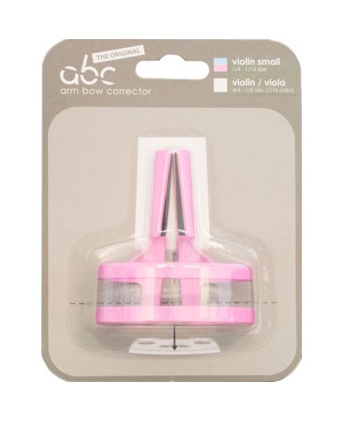 Guía para arco violín ABC corrector 1/4-1/16 rosa