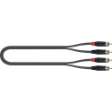 CABLE AUDIO PVC RCA(x2)-RCA(x2) - 3 m