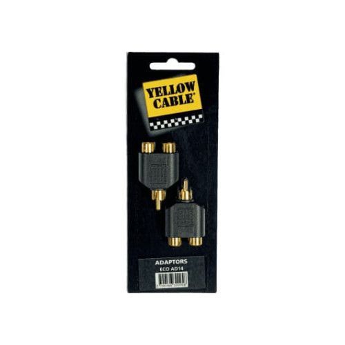 Adaptador de RCA macho a 2 RCA hembra