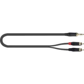 CABLE AUDIO PVC MINI JACK STEREO-RCA(x2) - 2 m
