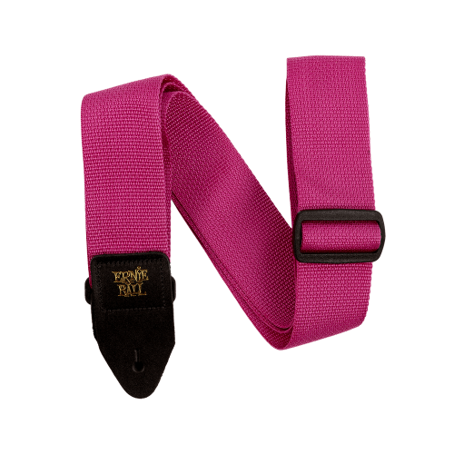 CORREA GUIT/ BAJO POLYPRO - FRAMBUESA & NEGRO
