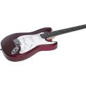 Guitarra eléctrica Eko Starter ST100 formato 3/4 tipo Strat - Roja Cromo