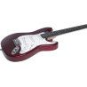 Guitarra eléctrica Eko Starter ST100 formato 3/4 tipo Strat - Roja Cromo