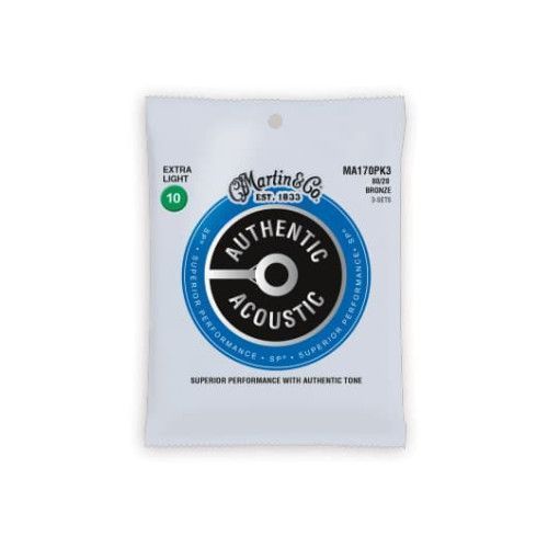 JUEGO ACÚSTICA AUTHENTIC SP BRONZE 80/20 EXTRA LIGHT 10-47 (PACK 3)