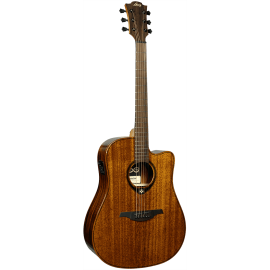 GUITARRA ACÚSTICA LÂG DREADNOUGHT CUTAWAY A/E TRAMONTANE 98 - CAOBA