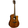 GUITARRA ACÚSTICA LÂG DREADNOUGHT CUTAWAY A/E TRAMONTANE 98 - CAOBA