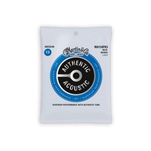 JUEGO ACÚSTICA AUTHENTIC SP BRONZE 80/20 MEDIUM 13-56 (PACK 3)