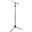 SOPORTE DE MICRÓFONO DE SUELO CON BASE TRÍPODE, ALTURA REGULABLE Y MANGO ERGONÓMICO