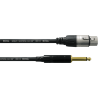 Cable de audio jack mono/XLR hembra - 7,5 m