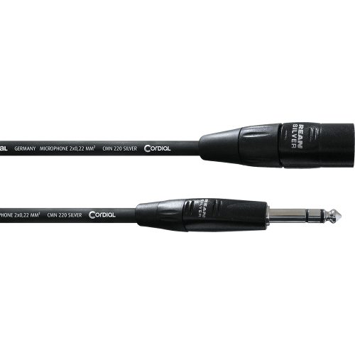 Cable de audio jack estéreo/XLR macho 6 m