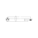 Cable de audio macho XLR / jack estéreo - 50 cm