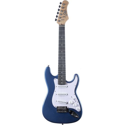 Guitarra eléctrica Eko Starter ST100 formato 3/4 tipo Strat - Azul Metálico