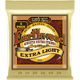JUEGO ACÚSTICA EARTHWOOD 92/8 PHOSPHOR BZ. EXTRA LIGHT 10-50 TRIPACK (3)