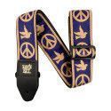 CORREA GUIT/ BAJO JACQUARD - NAVY & BLUE PEACE LOVE DOVE