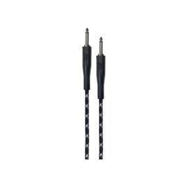 Cable de instrumento de 6 metros de largo. 2 jacks rectos. Color negro y gris