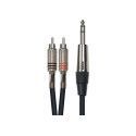 Cable de 3 metros de largo. 2 RCA macho a jack macho stereo