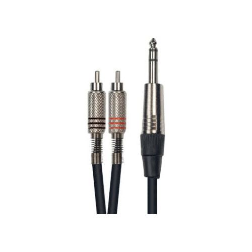 Cable de 3 metros de largo. 2 RCA macho a jack macho stereo
