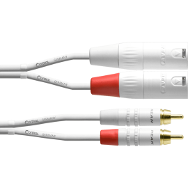 Cable de audio doble XLR/Rca macho 3 m blanco