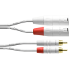 Cable de audio doble XLR/Rca macho 3 m blanco