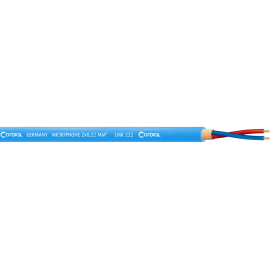 Bobina cable micrófono 2 x 0,22 mm² 100 m azul