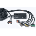 Caja de escenario XLR de 16 entradas y 4 salidas, cable de 30 m