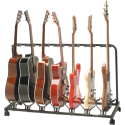 SOPORTE GUITARRA 7 UNIDADES CON RUEDAS