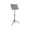 Atril de orquesta. Metálico. Base para los cuadernos y libros perforada