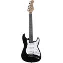 Guitarra eléctrica Eko Starter ST100 formato 3/4 tipo Strat - Negra