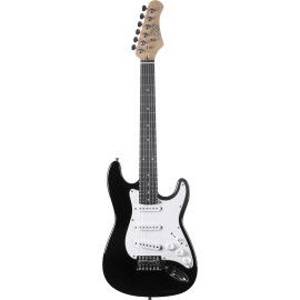 Guitarra eléctrica Eko Starter ST100 formato 3/4 tipo Strat - Negra