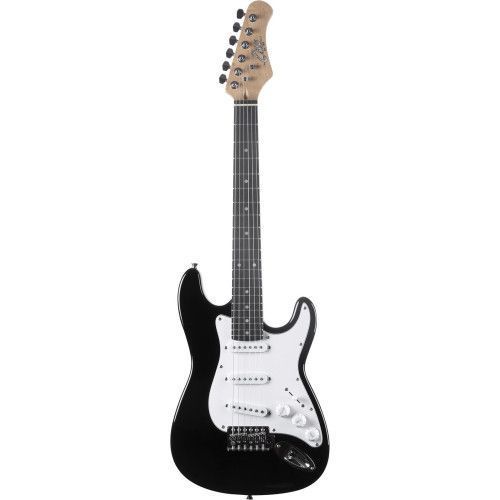 Guitarra eléctrica Eko Starter ST100 formato 3/4 tipo Strat - Negra