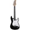 Guitarra eléctrica Eko Starter ST100 formato 3/4 tipo Strat - Negra