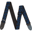 CORREA GUIT/BAJO JACQUARD - AZUL FLAMEADO