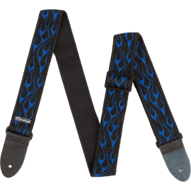 CORREA GUIT/BAJO JACQUARD - AZUL FLAMEADO