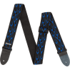 CORREA GUIT/BAJO JACQUARD - AZUL FLAMEADO