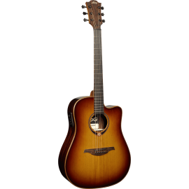 GUITARRA ACÚSTICA LÂG DREADNOUGHT CUTAWAY TRAMONTANE 118 A/E - BROWN SHADOW
