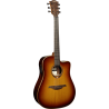 GUITARRA ACÚSTICA LÂG DREADNOUGHT CUTAWAY TRAMONTANE 118 A/E - BROWN SHADOW