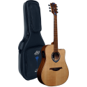 GUITARRA ACÚSTICA DREADNOUGHT TRAMONTANE HYVIBE 10 A/E CUTAWAY - FUNDA DELUXE