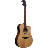 GUITARRA ACÚSTICA DREADNOUGHT TRAMONTANE HYVIBE 10 A/E CUTAWAY - FUNDA DELUXE