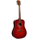 GUITARRA ACÚSTICA LAG DREADNOUGHT - EDICIÓN LIMITADA RED BURST