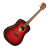 GUITARRA ACÚSTICA LAG DREADNOUGHT - EDICIÓN LIMITADA RED BURST