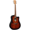 GUITARRA CÚSTICA LÂG DREADNOUGHT CUTWAY TRAMONATNE 70 A/E - BLACK & BROWN