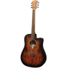 GUITARRA CÚSTICA LÂG DREADNOUGHT CUTWAY TRAMONATNE 70 A/E - BLACK & BROWN
